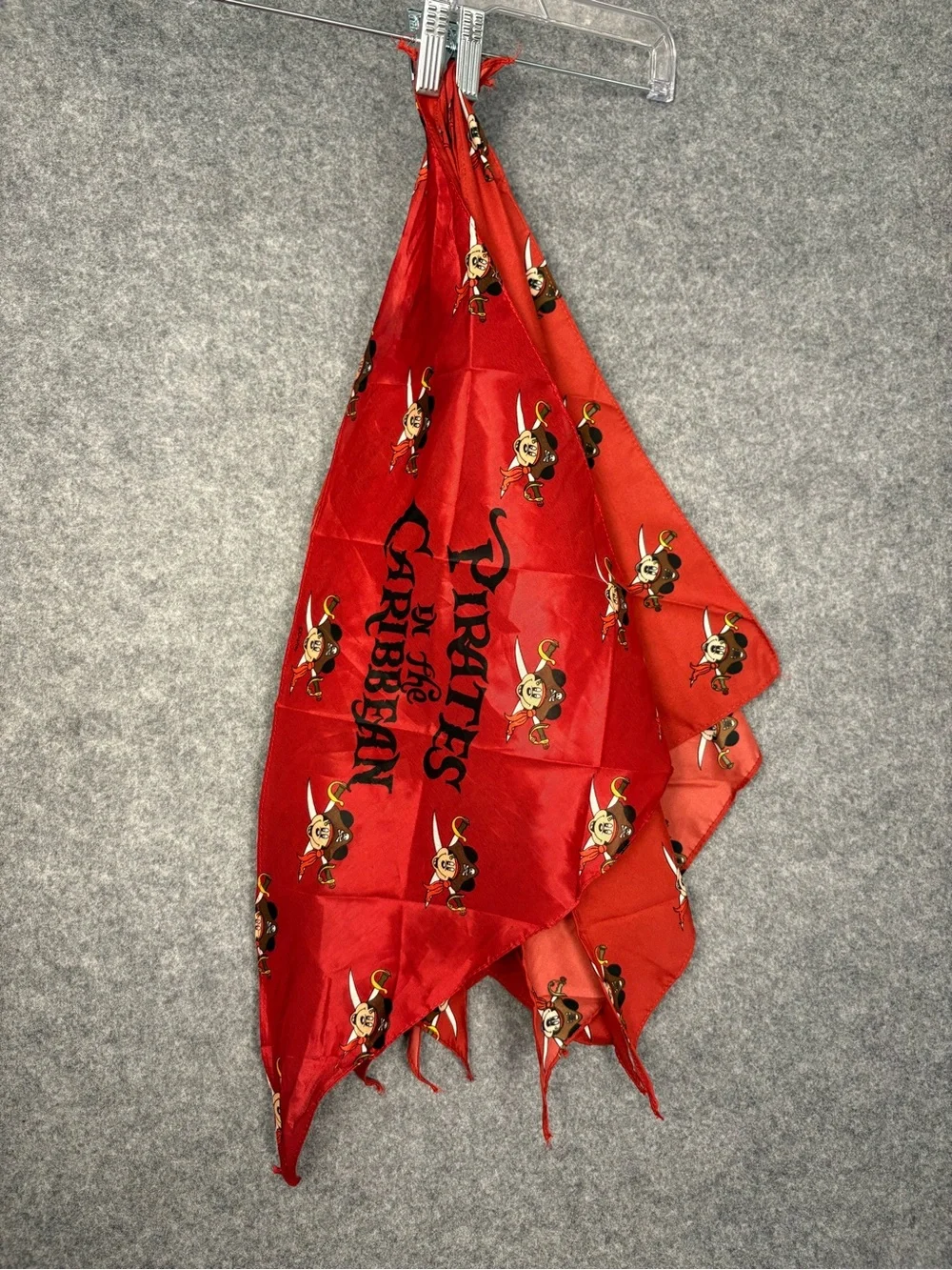 Disney Pirates of the Caribbean Mickey Mouse Bandana Lot of 10 Red 21” Scarves